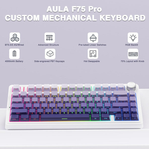 AULA F75 Gradient Purple (Star Vector Switch) AULA F75 Gradient Purple (Star Vector Switch)
